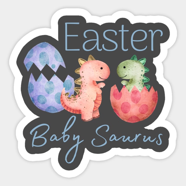 Easter Saurus Egg Blue Sticker by Clue Sky